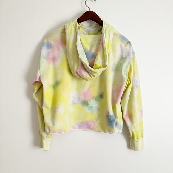 ALICE + OLIVIA Niki Tie Dye Funnel Neck Cropped Hoodie Small S - Picture 6 of 9